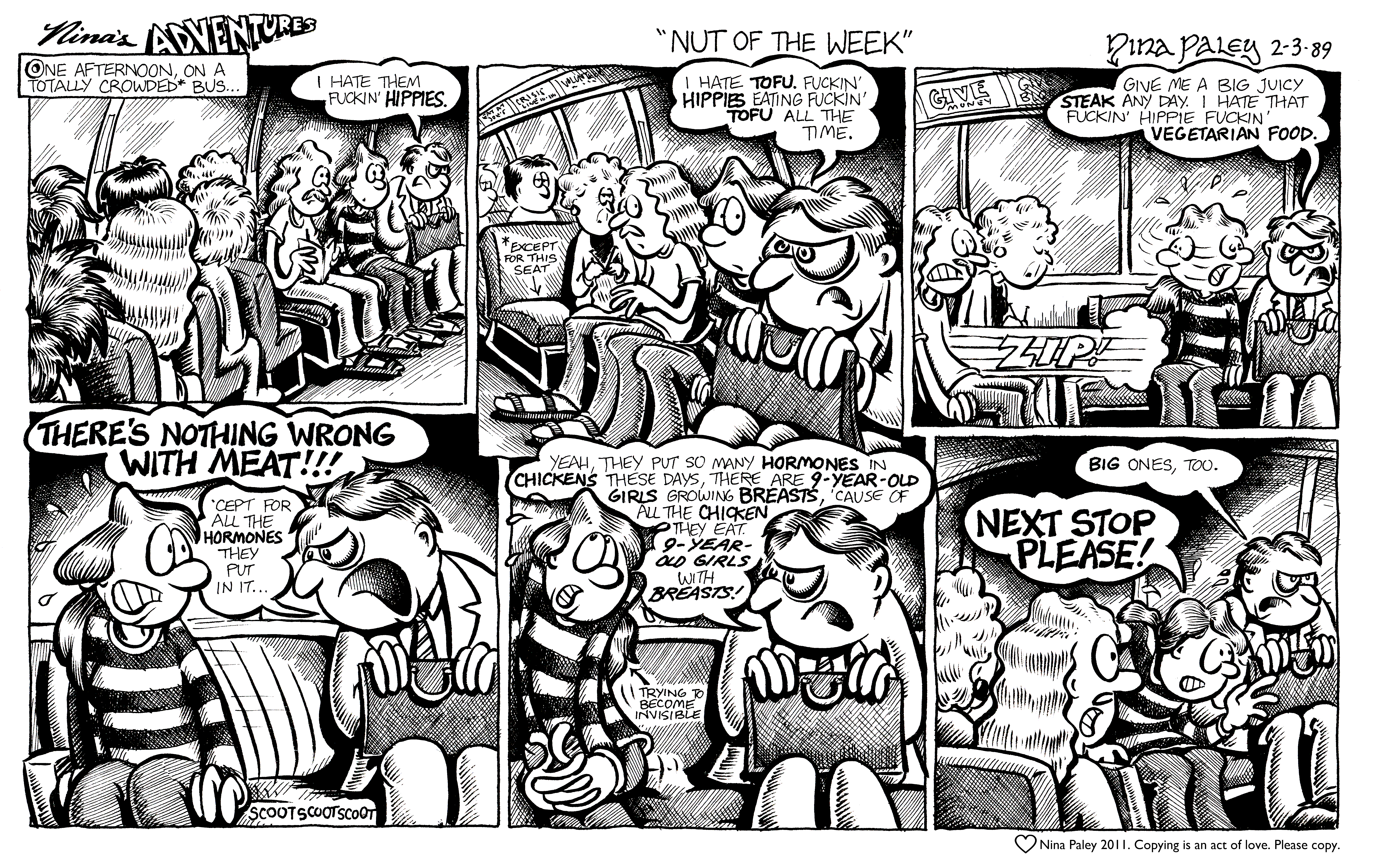 Nina's Adventures: Nutof Week (Feb 3, 1989). Nina Paley, CC BY-SA 3.0. https://archive.org/details/NinasAdventuresFree