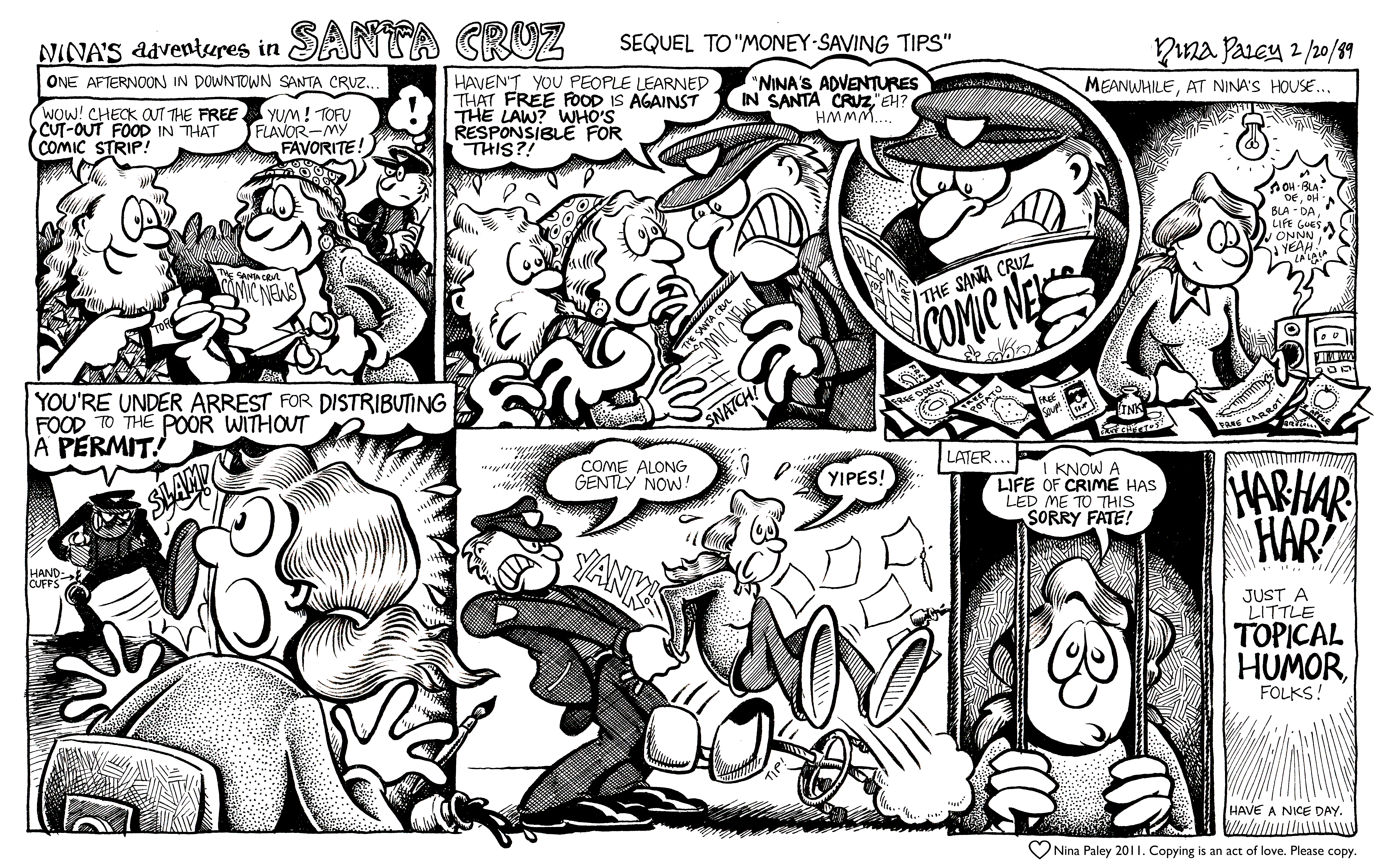 Nina's Adventures: Money Saving 2 (Feb 20, 1989). Nina Paley, CC BY-SA 3.0. https://archive.org/details/NinasAdventuresFree