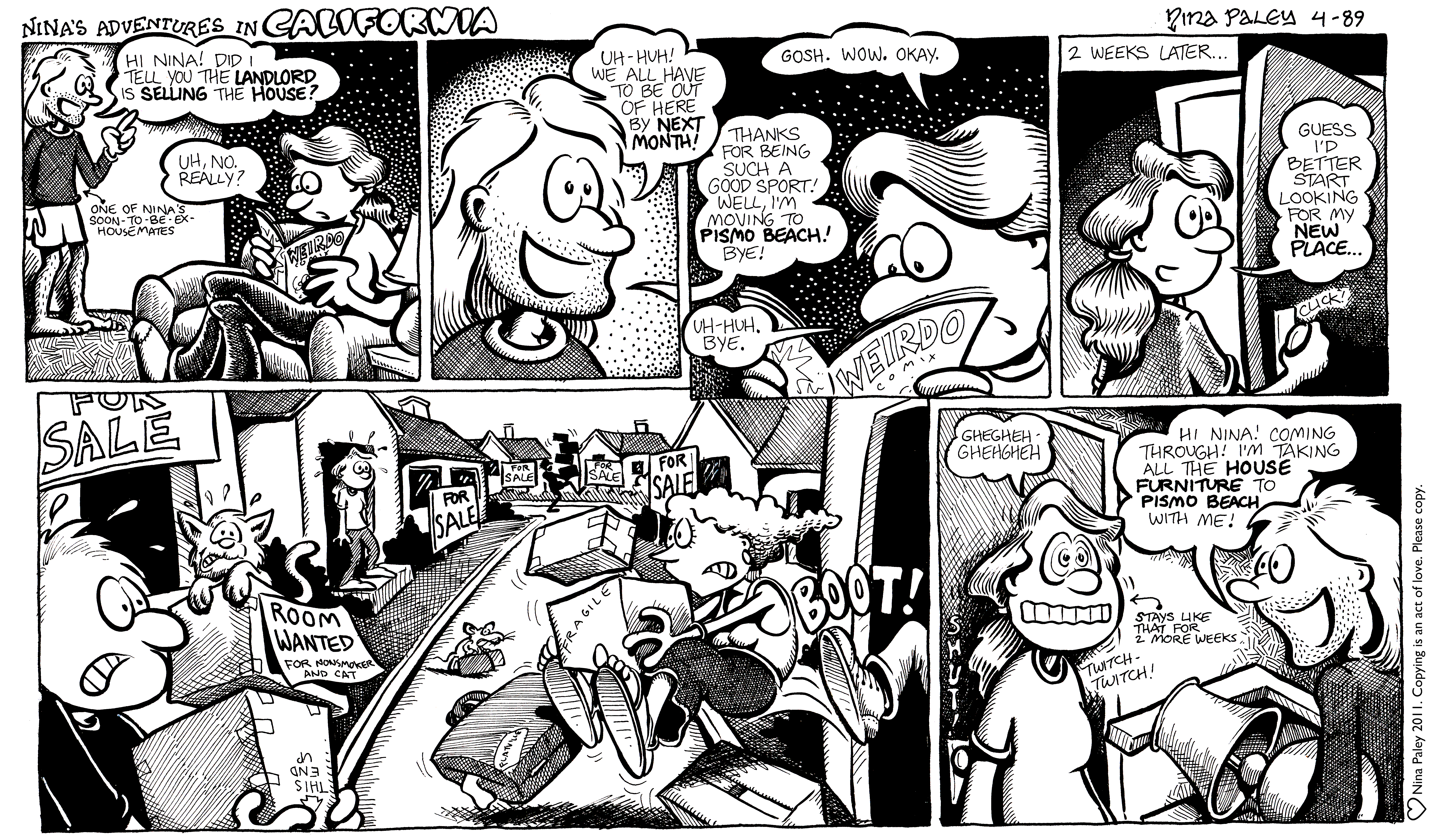 Nina's Adventures: Booted (Apr 1989). Nina Paley, CC BY-SA 3.0. https://archive.org/details/NinasAdventuresFree