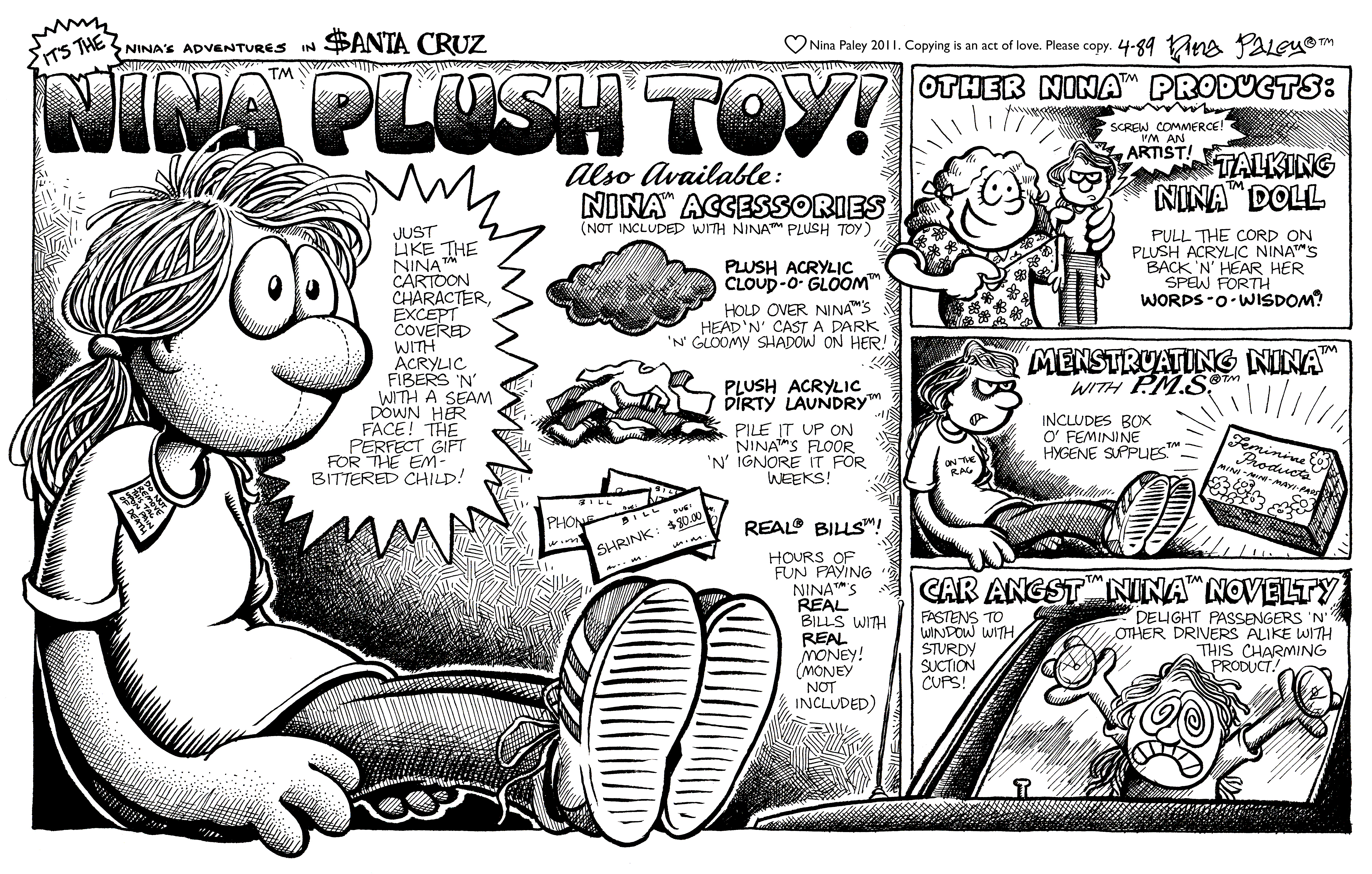 Nina's Adventures: Nina Toy (Apr 1989). Nina Paley, CC BY-SA 3.0. https://archive.org/details/NinasAdventuresFree