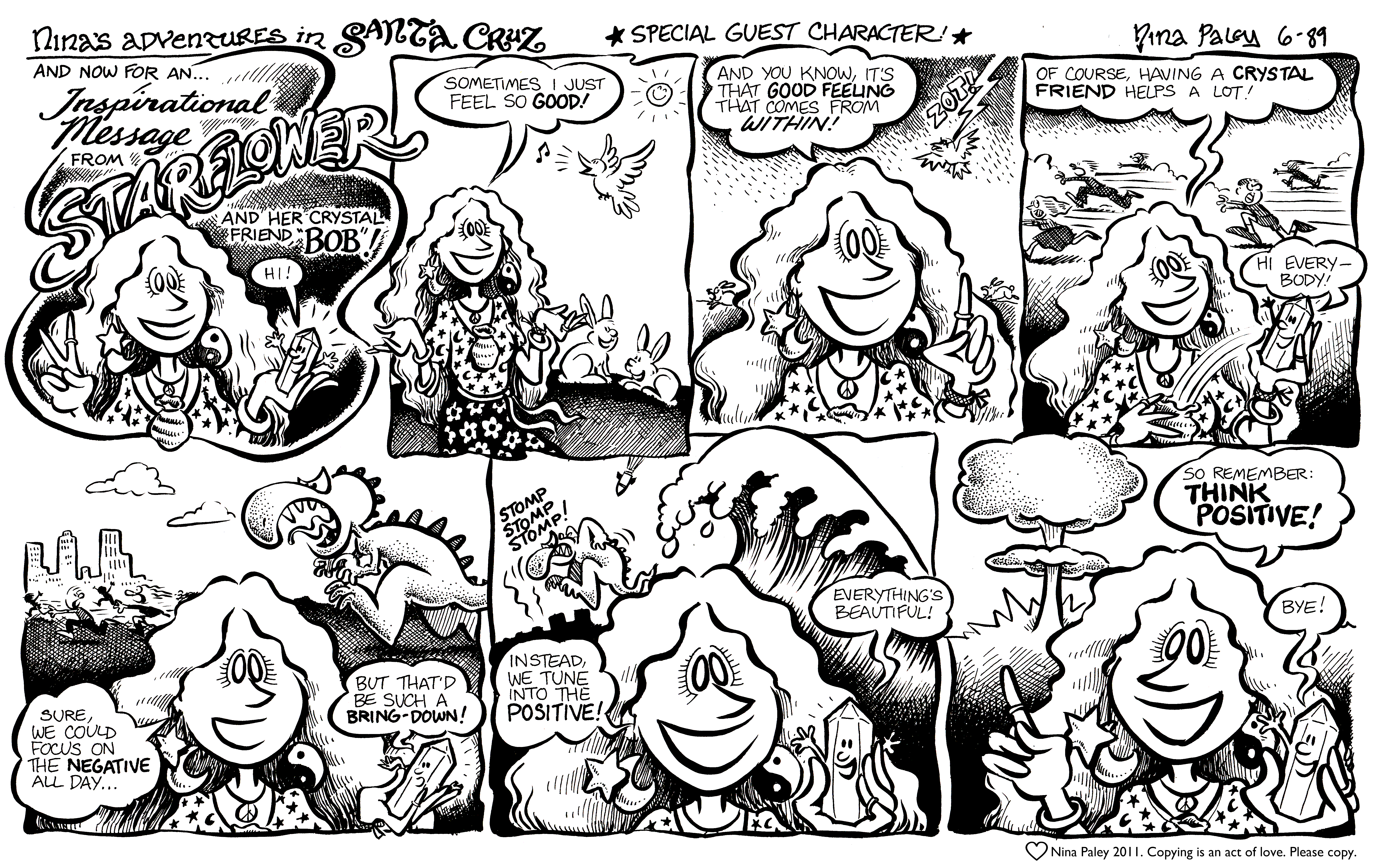 Nina's Adventures: Star Flower (Jun 1989). Nina Paley, CC BY-SA 3.0. https://archive.org/details/NinasAdventuresFree