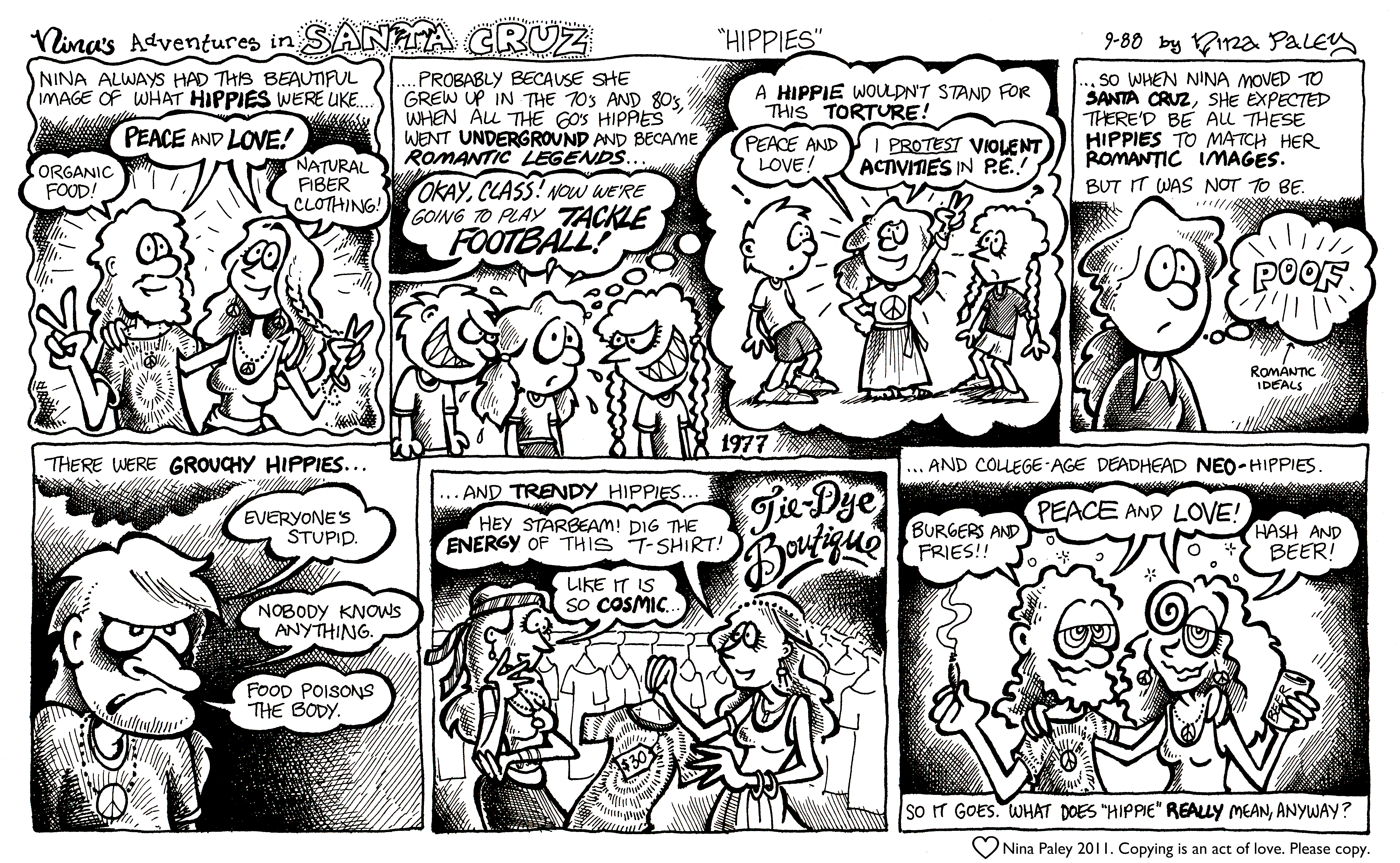 Nina's Adventures: Hippies (Sep 1988). Nina Paley, CC BY-SA 3.0. https://archive.org/details/NinasAdventuresFree