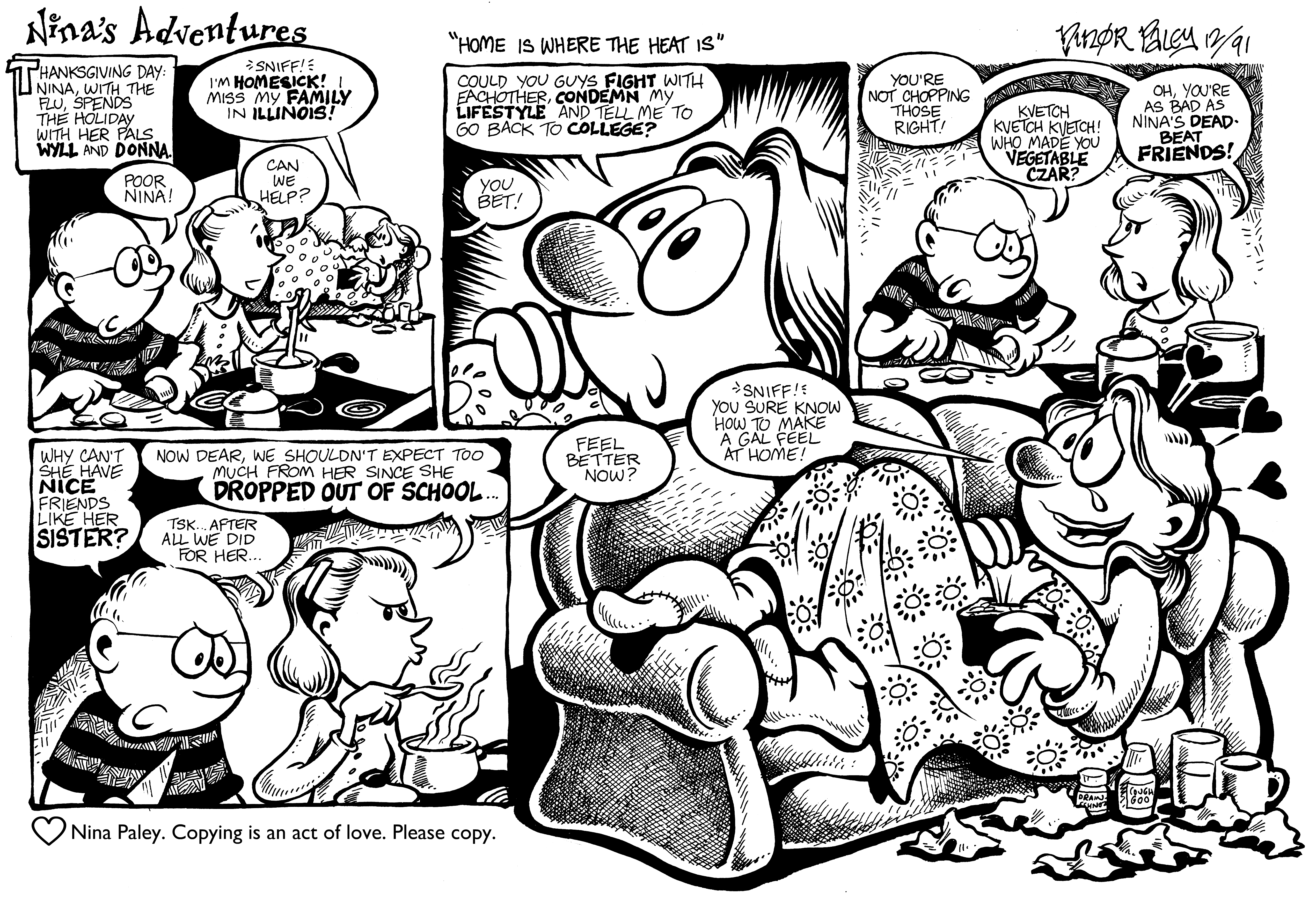 Nina's Adventures: Thanksgiving (Dec 1991). Nina Paley, CC BY-SA 3.0. https://archive.org/details/NinasAdventuresFree