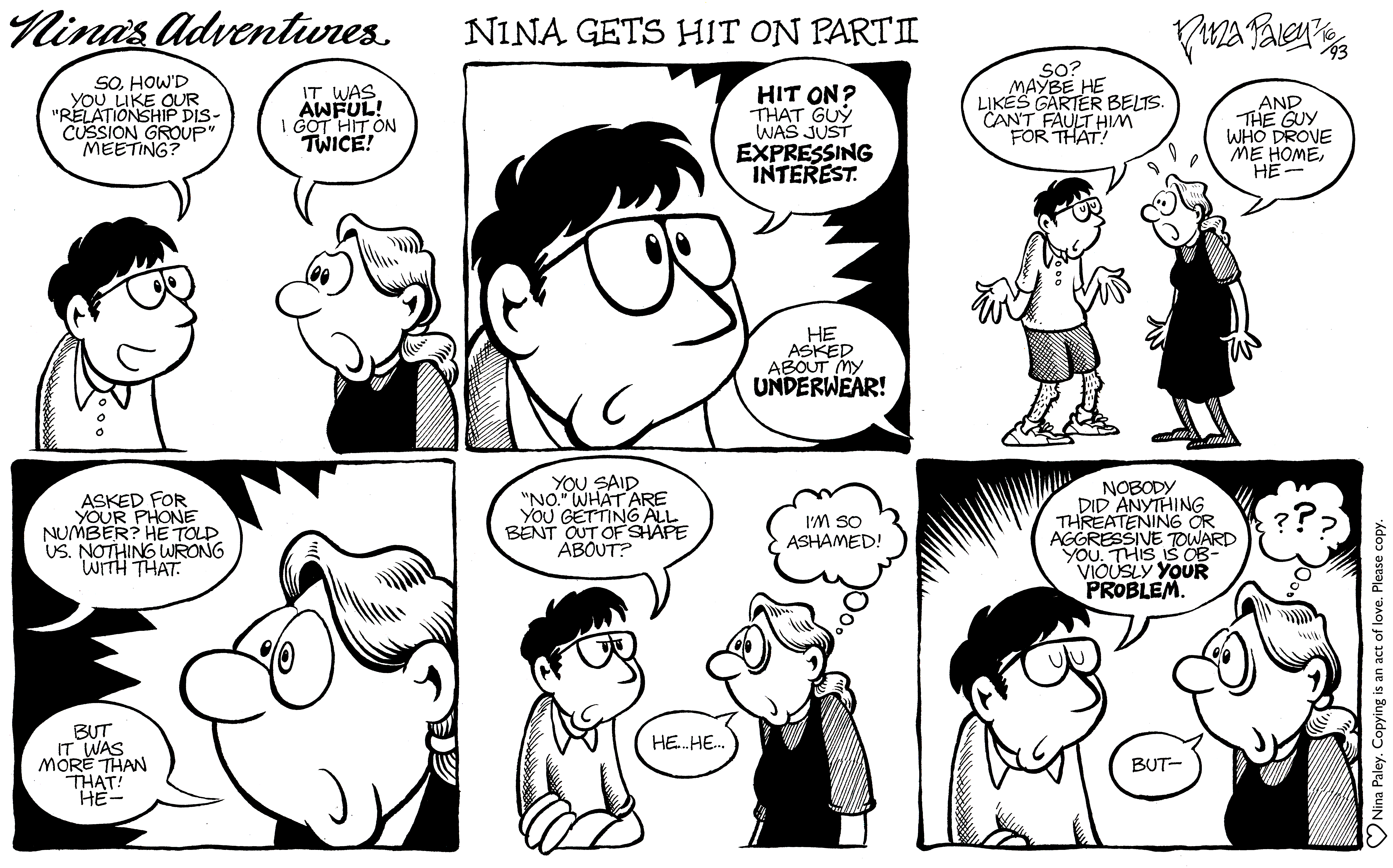 Nina's Adventures: Get Hit On 2 (Jul 16, 1993). Nina Paley, CC BY-SA 3.0. https://archive.org/details/NinasAdventuresFree