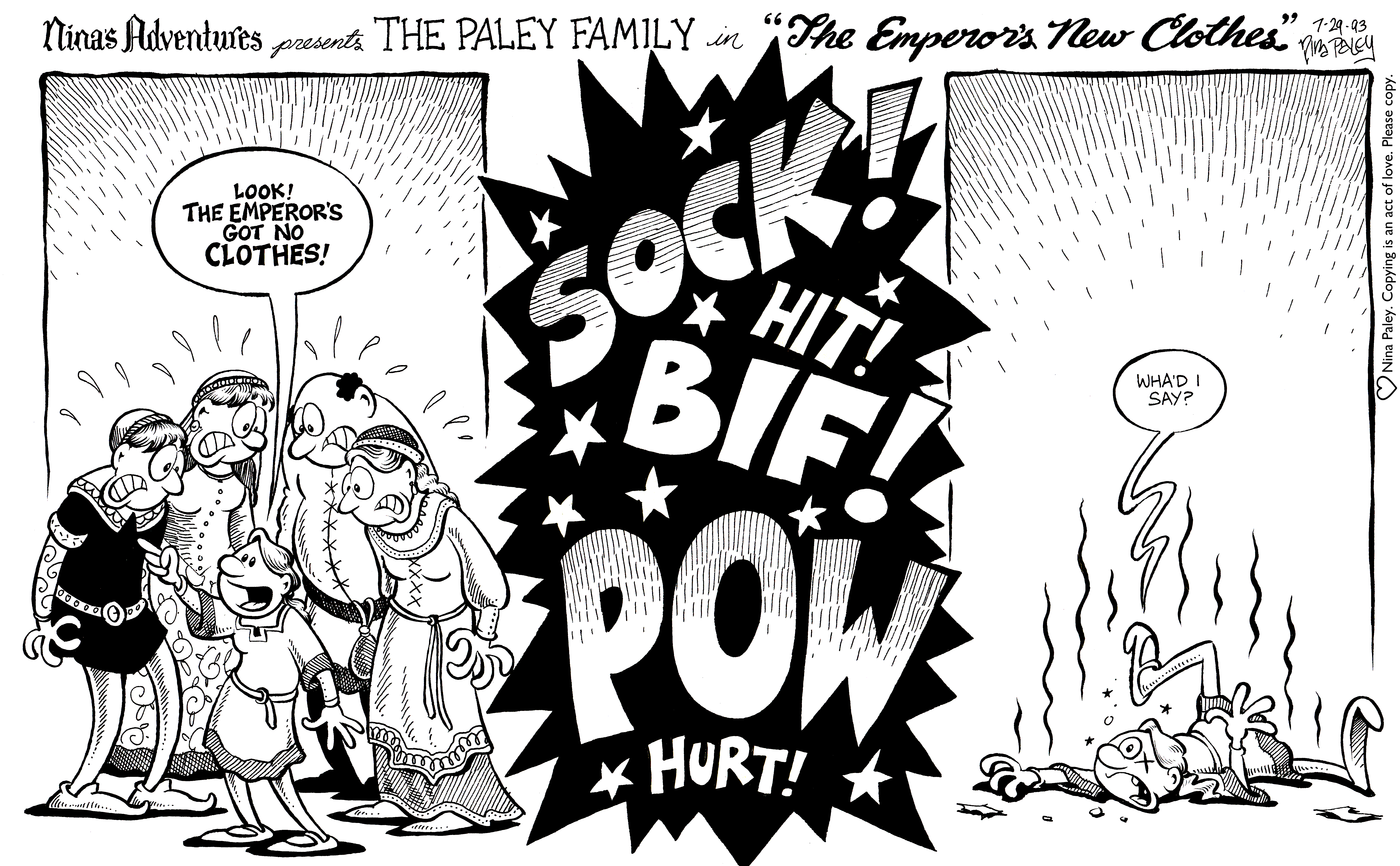 Nina's Adventures: Emperors Clothes (Jul 29, 1993). Nina Paley, CC BY-SA 3.0. https://archive.org/details/NinasAdventuresFree