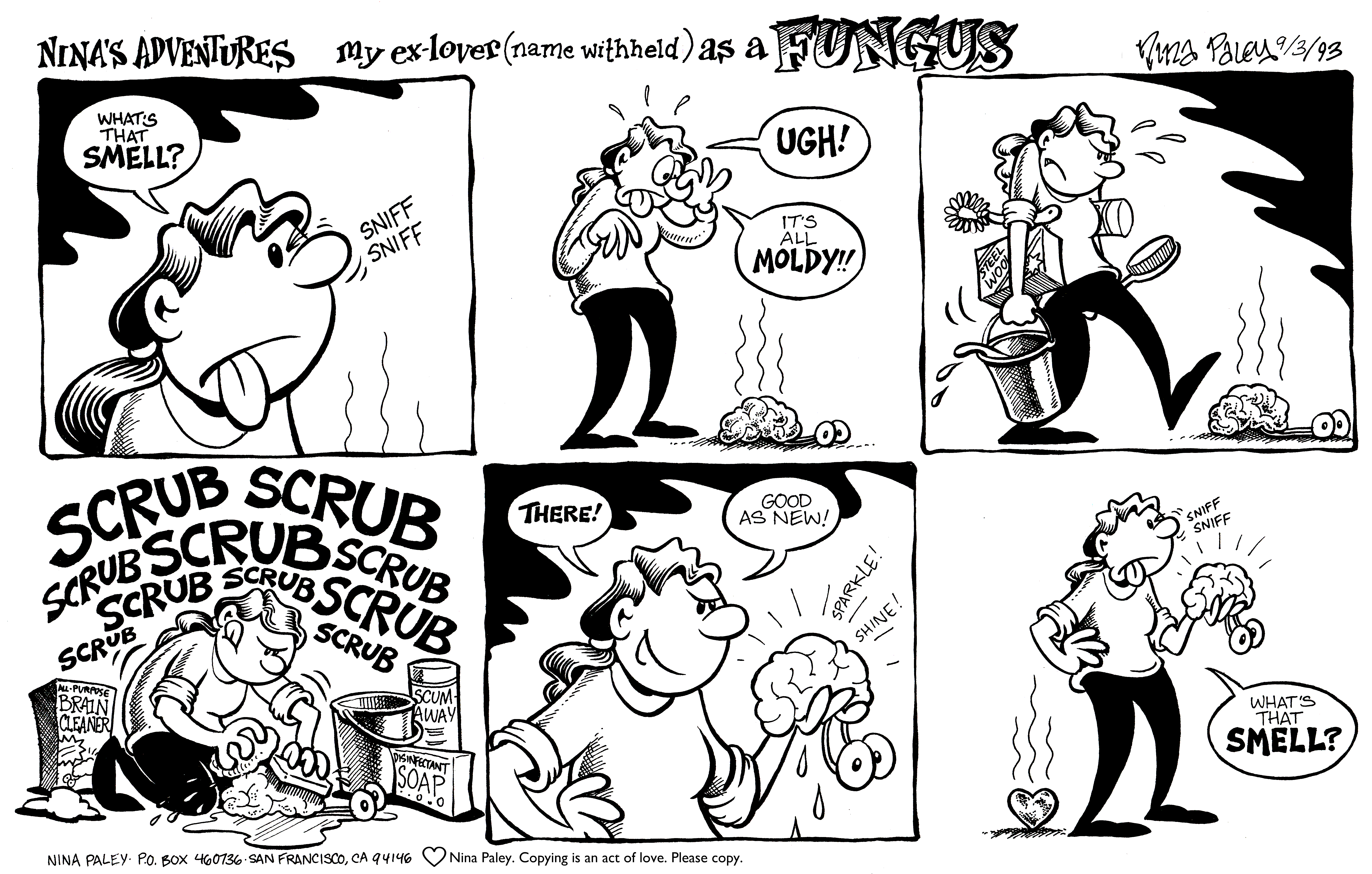 Nina's Adventures: Fungus (Sep 3, 1993). Nina Paley, CC BY-SA 3.0. https://archive.org/details/NinasAdventuresFree