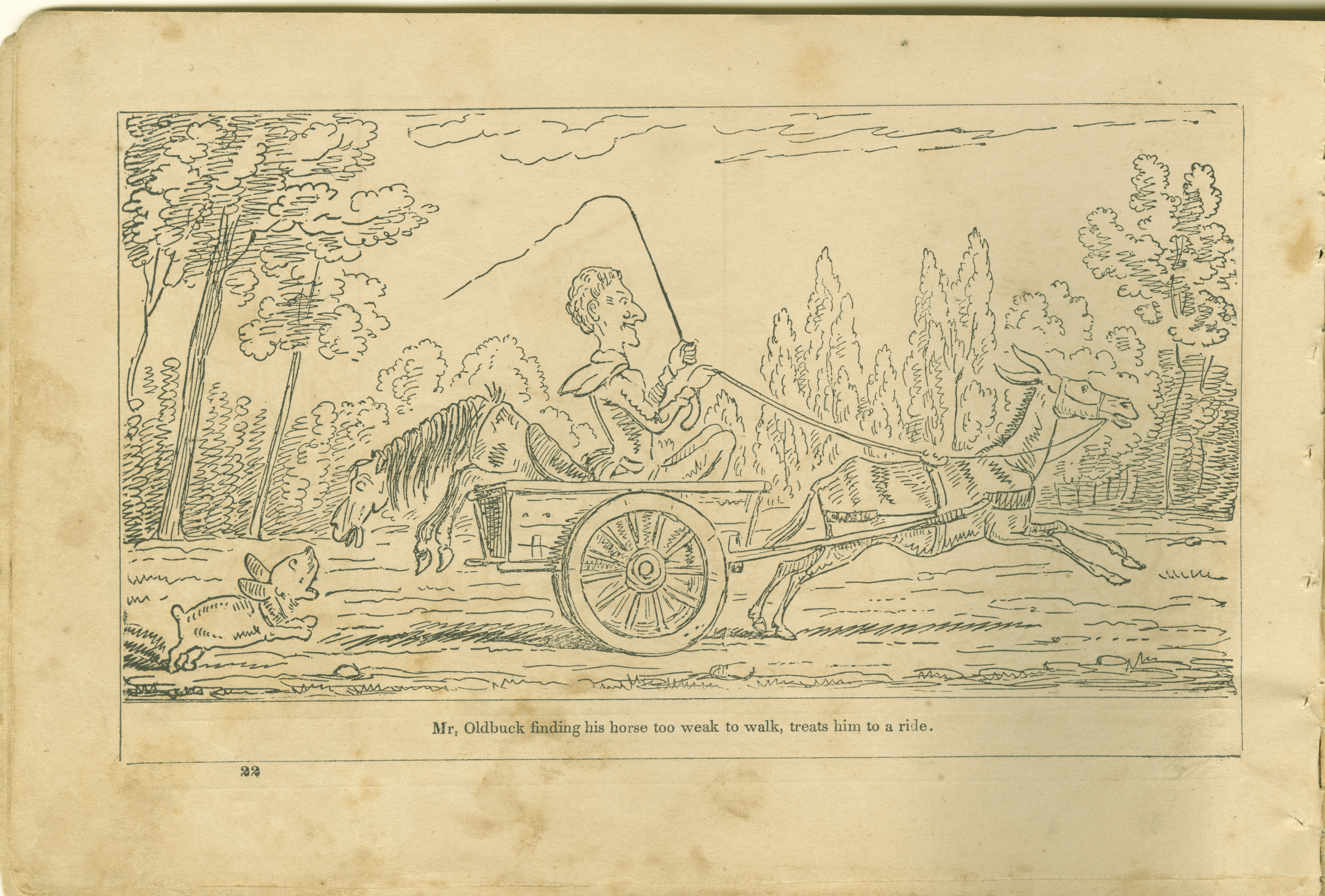 The Adventures of Mr. Obadiah Oldbuck (Rodolphe Töpffer; Wilson and Company, New York), leaf 21. Public domain.
