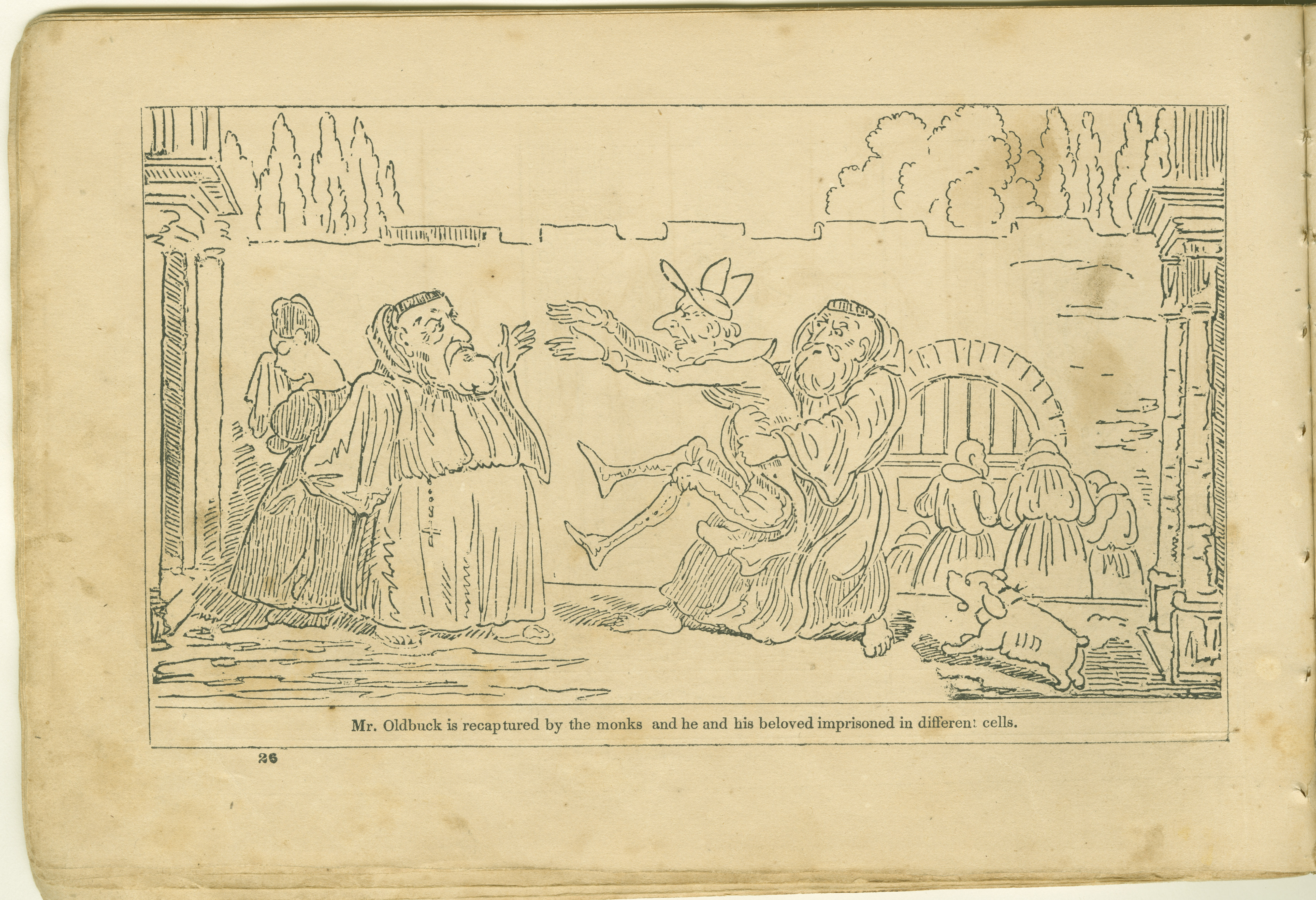 The Adventures of Mr. Obadiah Oldbuck (Rodolphe Töpffer; Wilson and Company, New York), leaf 25. Public domain.