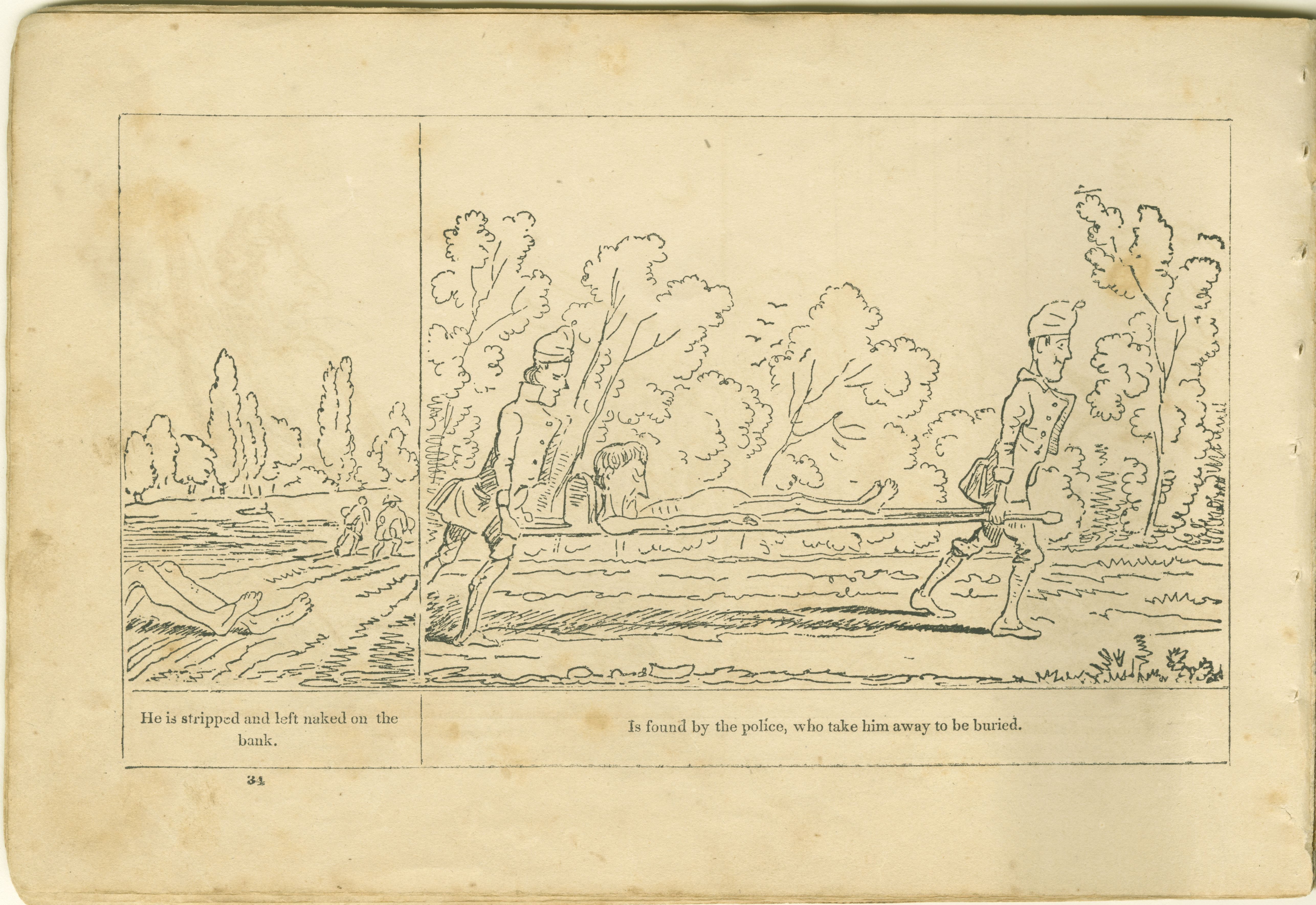 The Adventures of Mr. Obadiah Oldbuck (Rodolphe Töpffer; Wilson and Company, New York), leaf 33. Public domain.