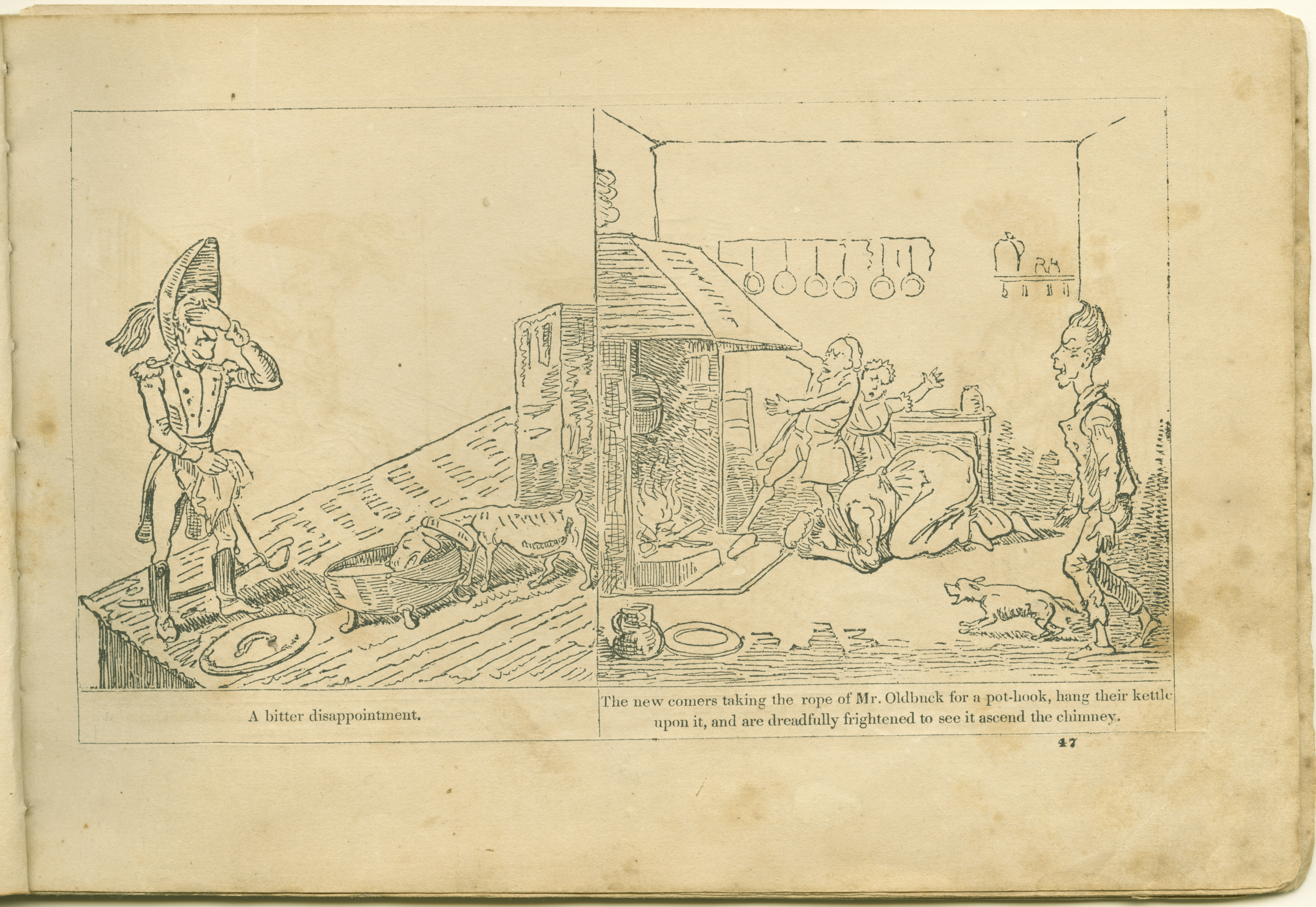 The Adventures of Mr. Obadiah Oldbuck (Rodolphe Töpffer; Wilson and Company, New York), leaf 46. Public domain.