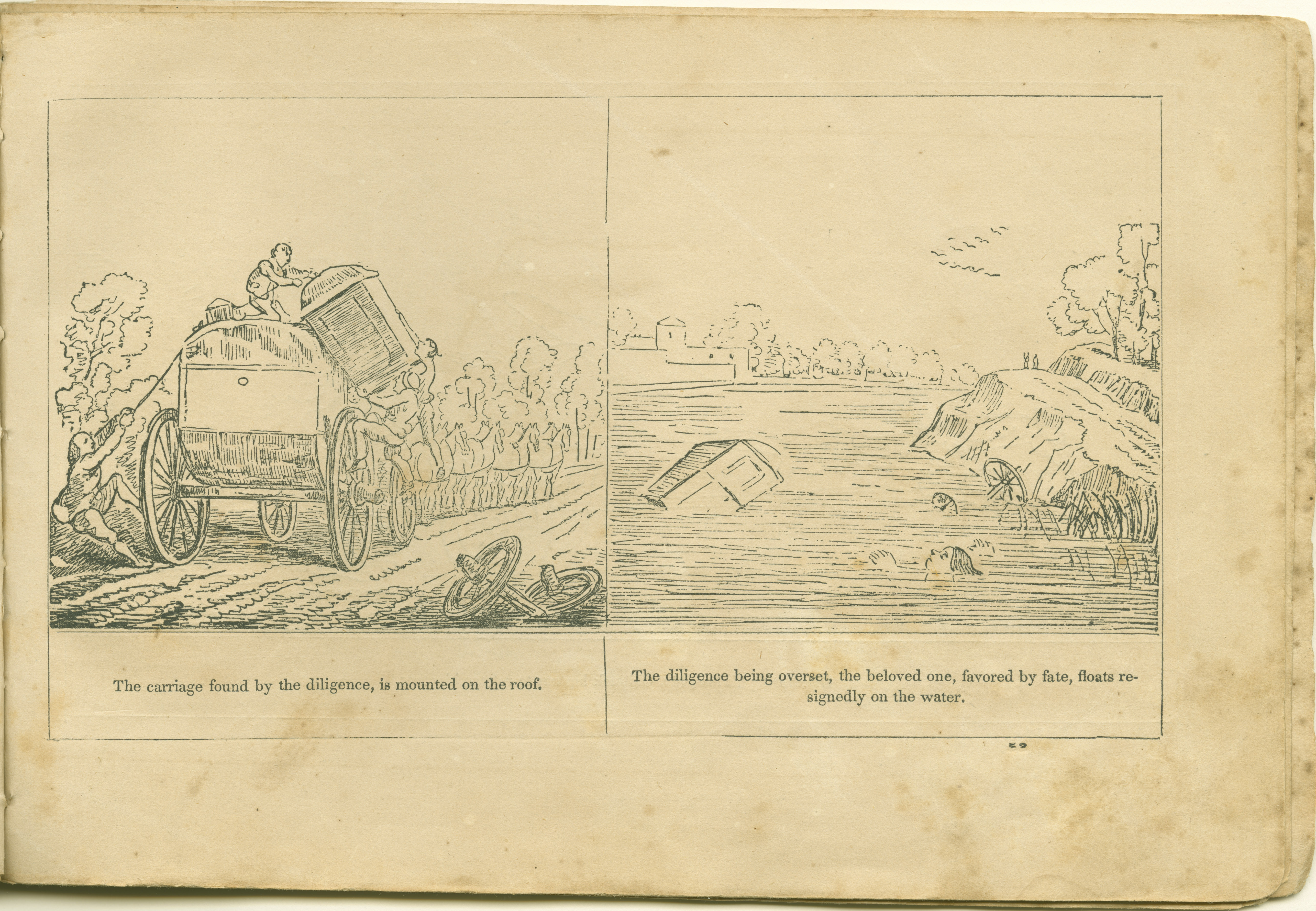 The Adventures of Mr. Obadiah Oldbuck (Rodolphe Töpffer; Wilson and Company, New York), leaf 52. Public domain.