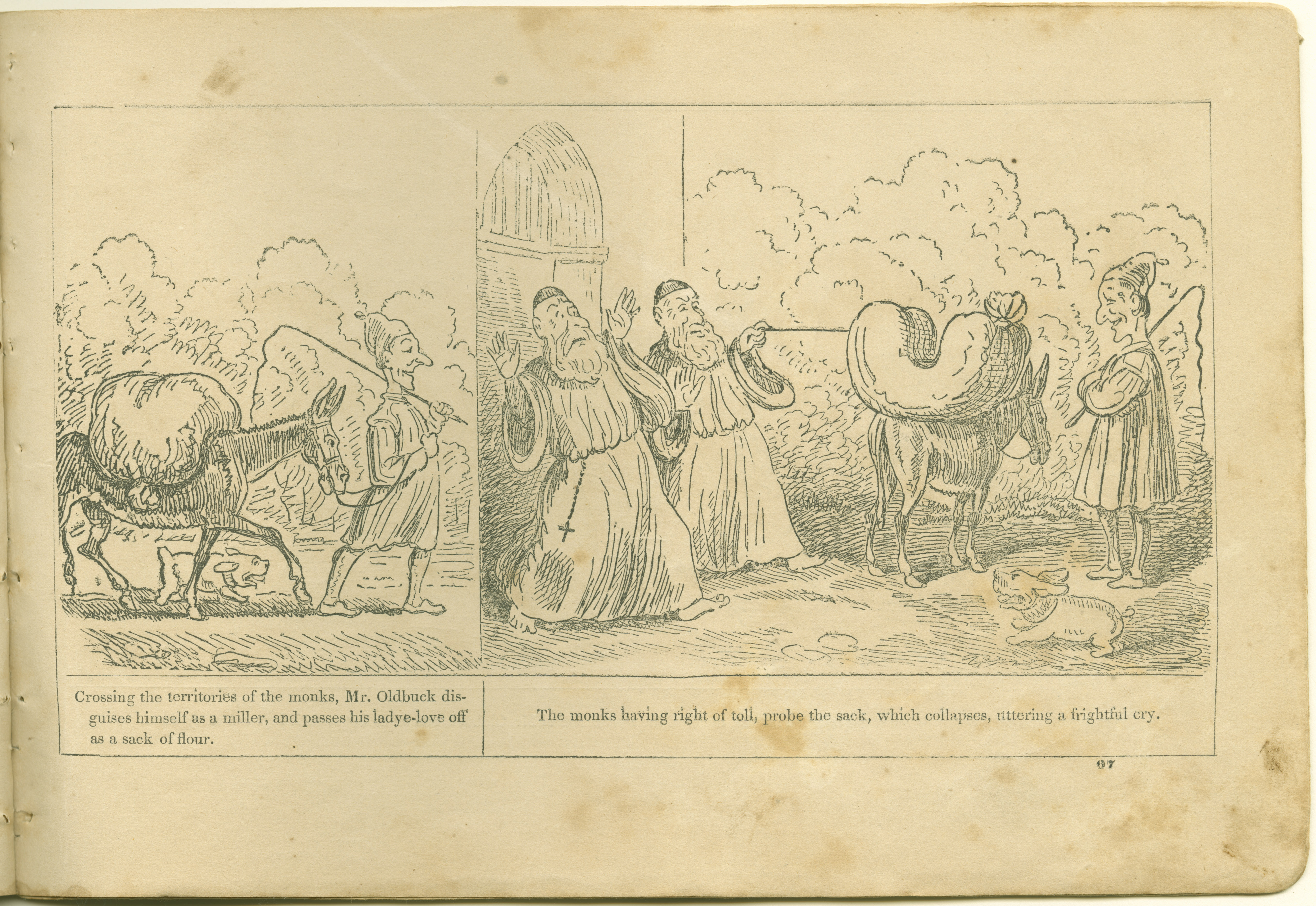 The Adventures of Mr. Obadiah Oldbuck (Rodolphe Töpffer; Wilson and Company, New York), leaf 66. Public domain.