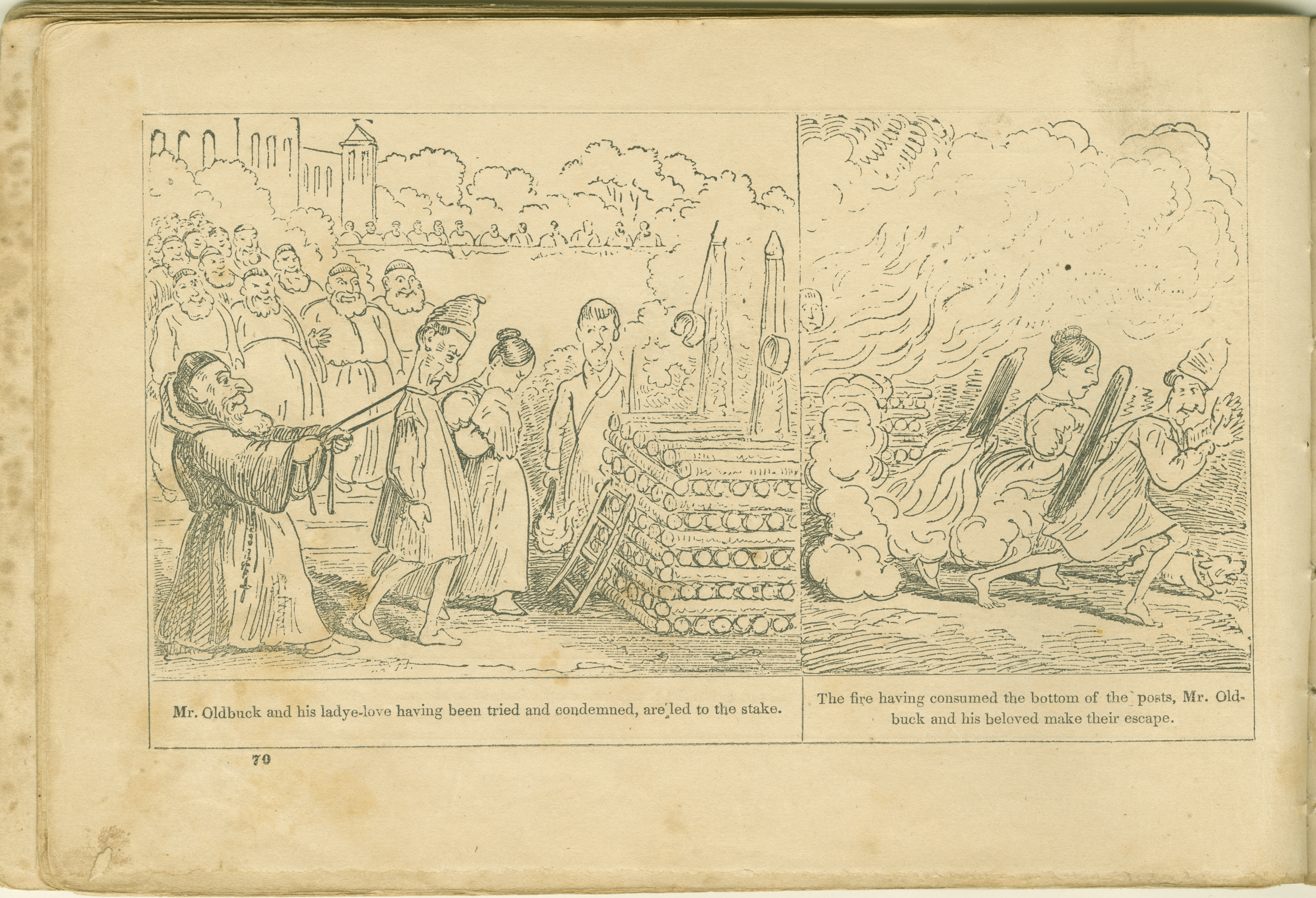 The Adventures of Mr. Obadiah Oldbuck (Rodolphe Töpffer; Wilson and Company, New York), leaf 69. Public domain.