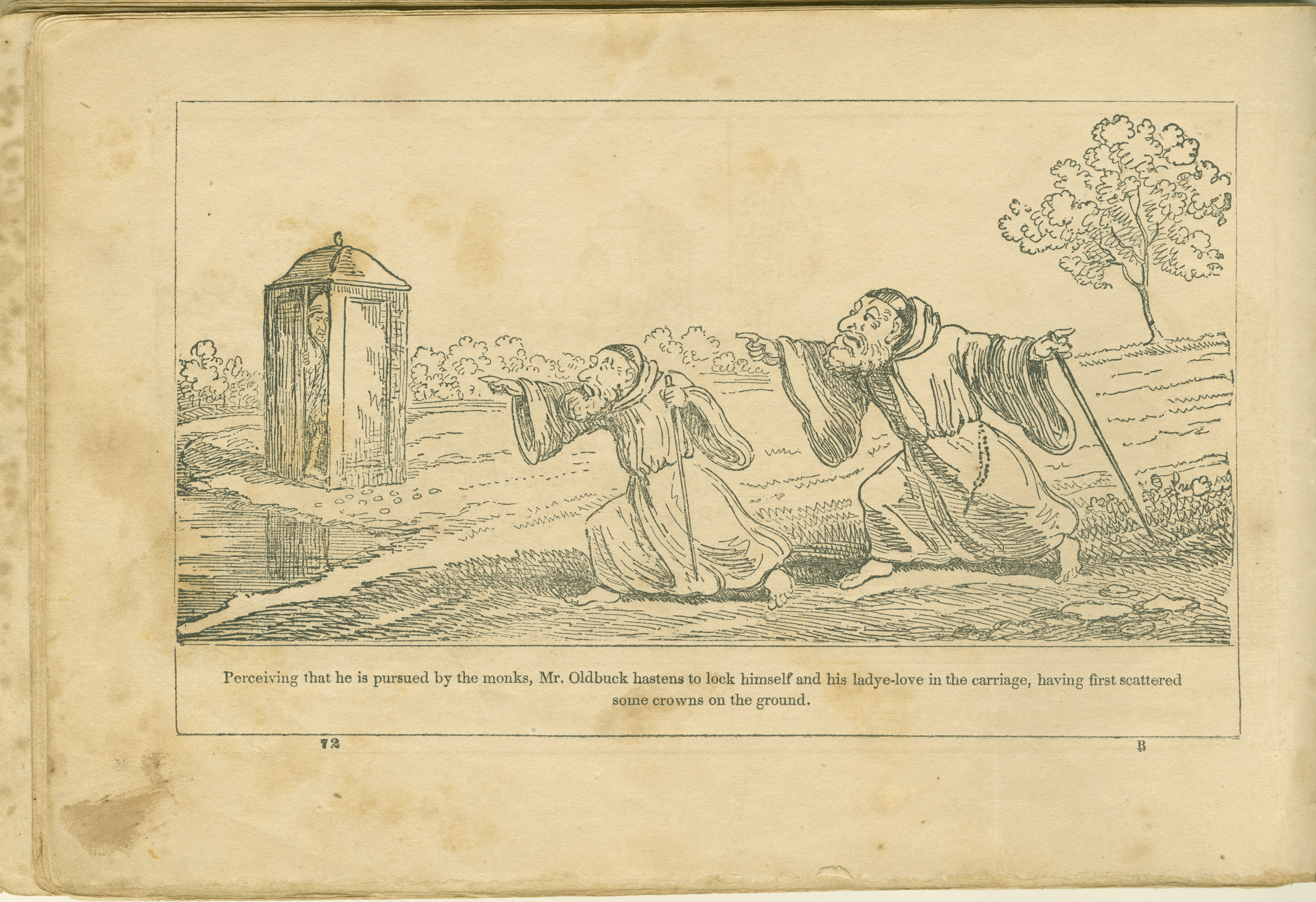 The Adventures of Mr. Obadiah Oldbuck (Rodolphe Töpffer; Wilson and Company, New York), leaf 71. Public domain.