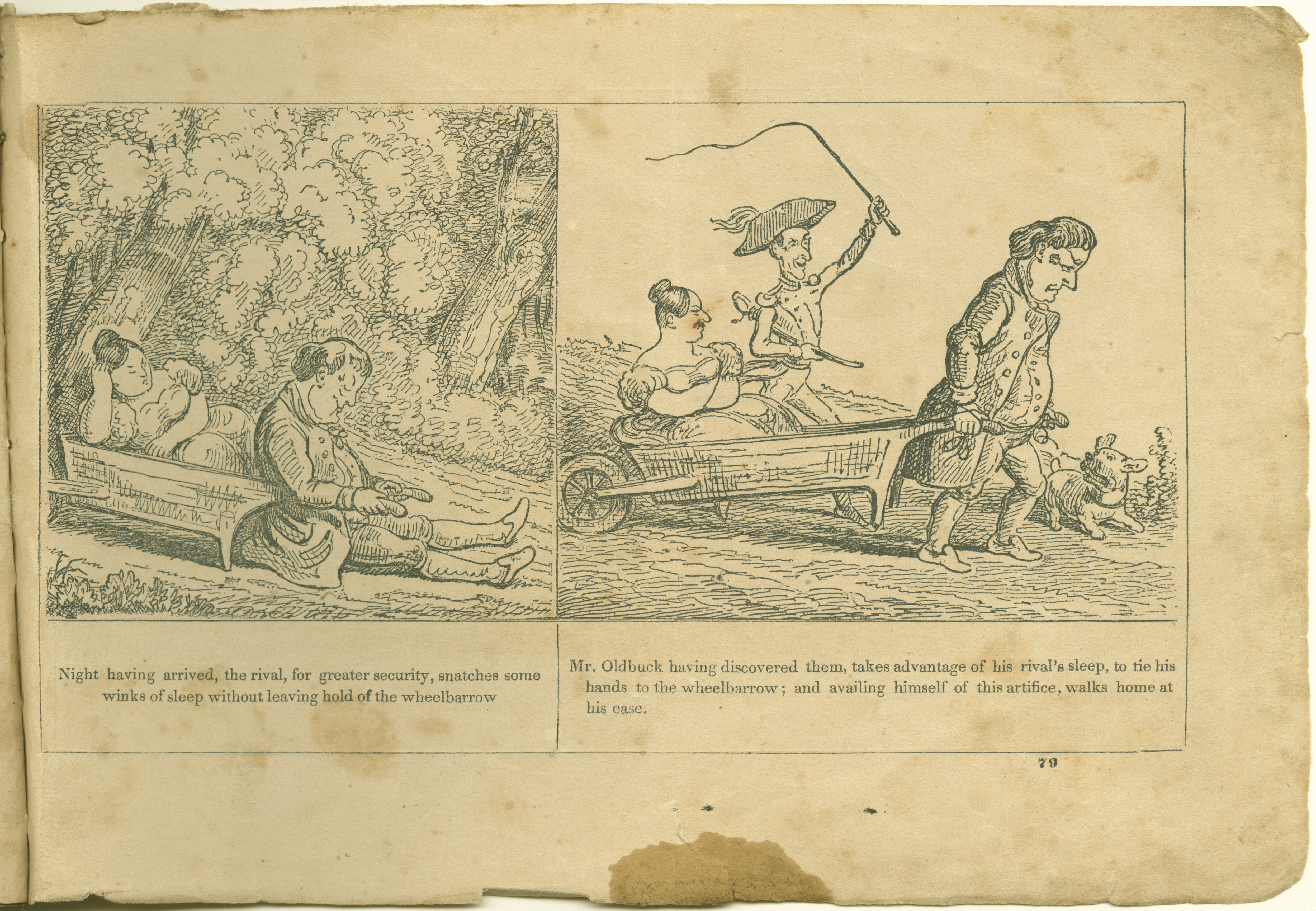 The Adventures of Mr. Obadiah Oldbuck (Rodolphe Töpffer; Wilson and Company, New York), leaf 78. Public domain.