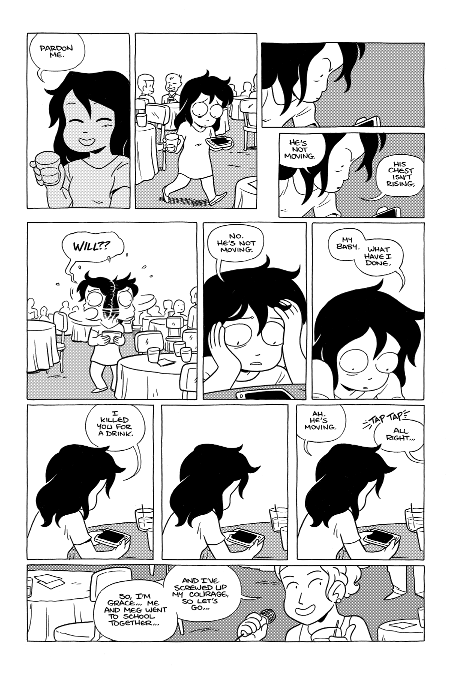Octopus Pie – #47 – i killed you for a drink (2022-11-13). Meredith Gran, CC BY-NC-SA 3.0 US. https://www.octopuspie.com/comic/47-i-killed-you-for-a-drink/