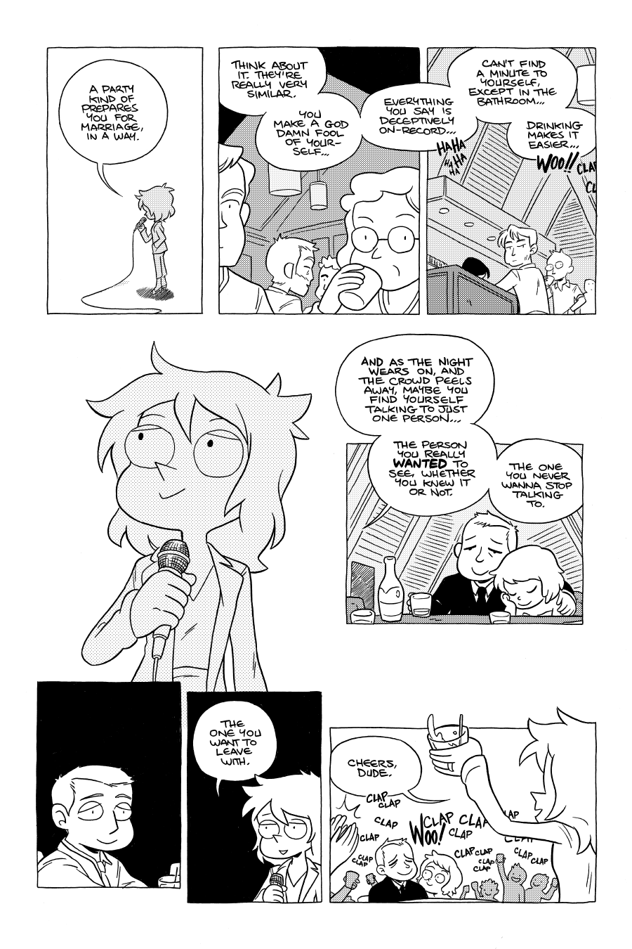 Octopus Pie – #50 – cheers (2022-11-16). Meredith Gran, CC BY-NC-SA 3.0 US. https://www.octopuspie.com/comic/50-cheers/