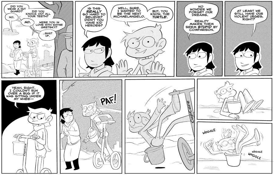 Octopus Pie – #103 – kid heroes (2008-01-30). Meredith Gran, CC BY-NC-SA 3.0 US. https://www.octopuspie.com/comic/103-kid-heroes/