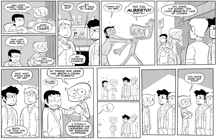 Octopus Pie – #113 – yo alberto (2008-02-22). Meredith Gran, CC BY-NC-SA 3.0 US. https://www.octopuspie.com/comic/113-yo-alberto/