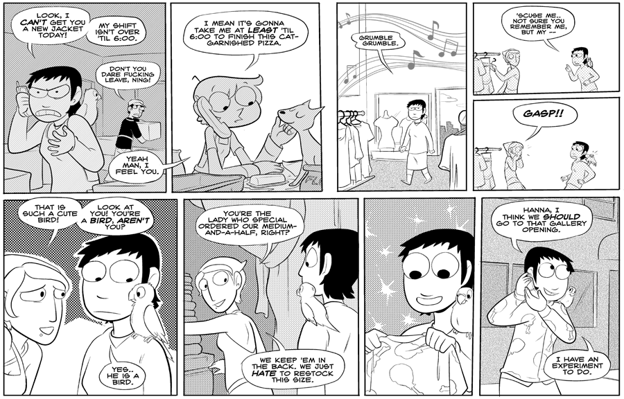 Octopus Pie – #119 – cat garnished pizza (2008-03-07). Meredith Gran, CC BY-NC-SA 3.0 US. https://www.octopuspie.com/comic/119-cat-garnished-pizza/