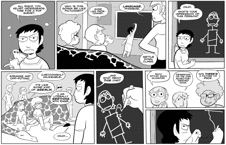 Octopus Pie – #123 – velvet undergrads (2008-03-17). Meredith Gran, CC BY-NC-SA 3.0 US. https://www.octopuspie.com/comic/123-velvet-undergrads/