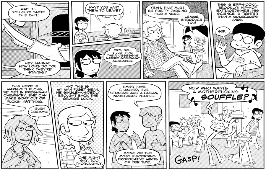 Octopus Pie – #137 – souffle (2008-04-25). Meredith Gran, CC BY-NC-SA 3.0 US. https://www.octopuspie.com/comic/137-souffle/