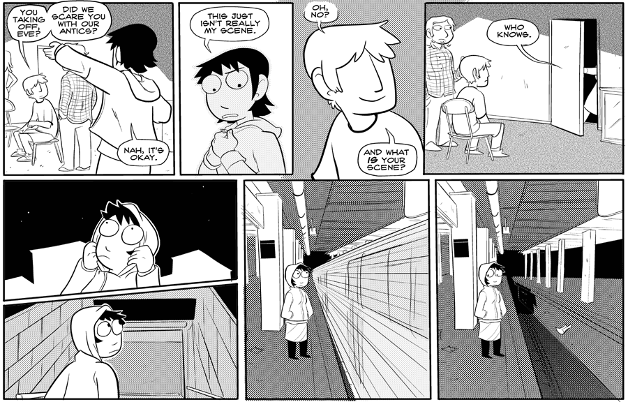 Octopus Pie – #138 – antics (2008-04-30). Meredith Gran, CC BY-NC-SA 3.0 US. https://www.octopuspie.com/comic/138-antics/