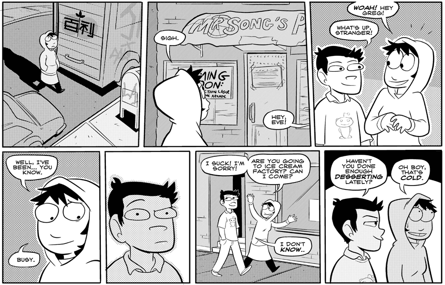 Octopus Pie – #139 – desserting (2008-05-02). Meredith Gran, CC BY-NC-SA 3.0 US. https://www.octopuspie.com/comic/139-desserting/