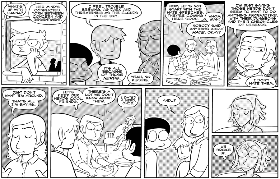 Octopus Pie – #144 – concern and resentment (2008-05-14). Meredith Gran, CC BY-NC-SA 3.0 US. https://www.octopuspie.com/comic/144-concern-and-resentment/