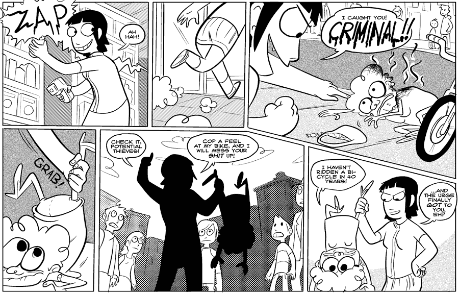 Octopus Pie – #015 – check it, potential thieves (2007-06-15). Meredith Gran, CC BY-NC-SA 3.0 US. https://www.octopuspie.com/comic/015-check-it-potential-thieves/