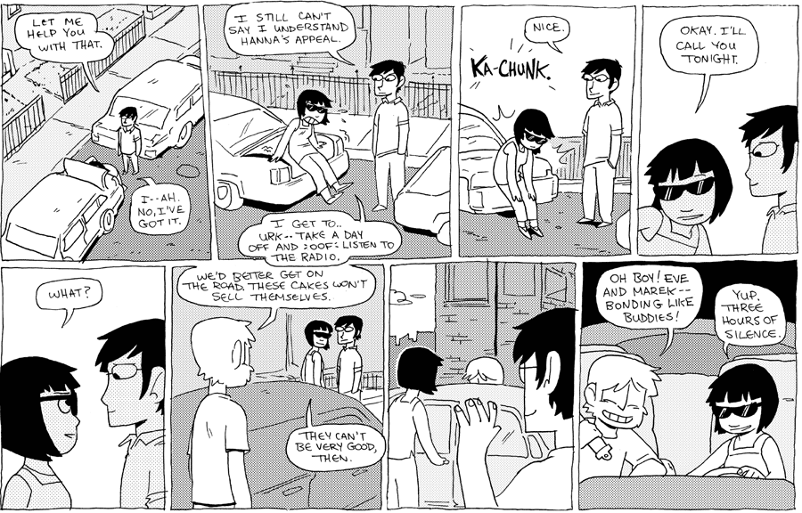 Octopus Pie – #171 – hours of silence (2008-07-18). Meredith Gran, CC BY-NC-SA 3.0 US. https://www.octopuspie.com/comic/171-hours-of-silence/