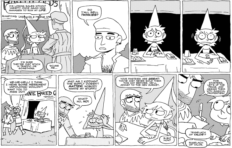 Octopus Pie – #177 – new market (2008-08-04). Meredith Gran, CC BY-NC-SA 3.0 US. https://www.octopuspie.com/comic/177-new-market/