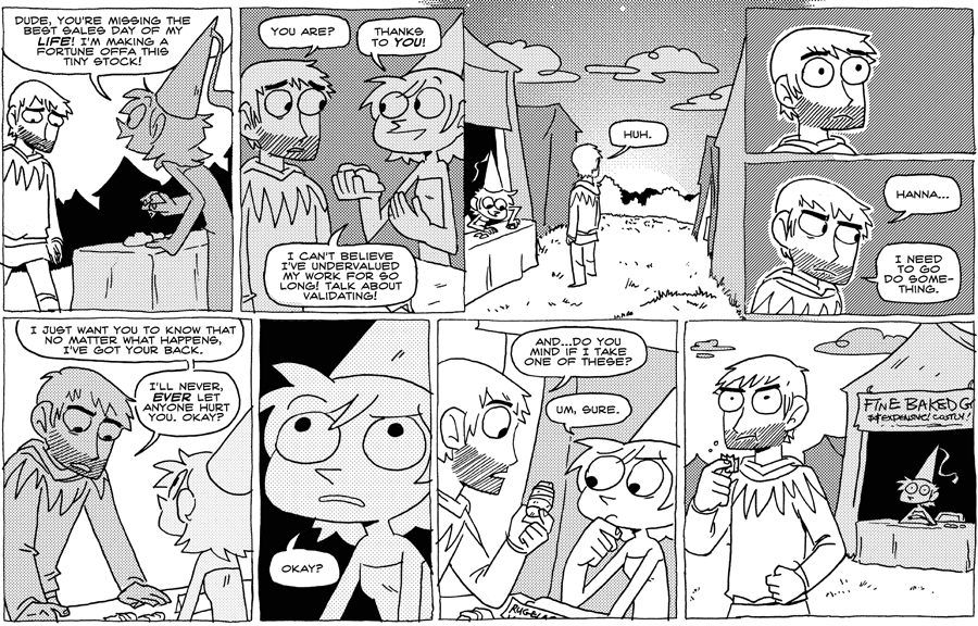Octopus Pie – #186 – got your back (2008-08-25). Meredith Gran, CC BY-NC-SA 3.0 US. https://www.octopuspie.com/comic/186-got-your-back/