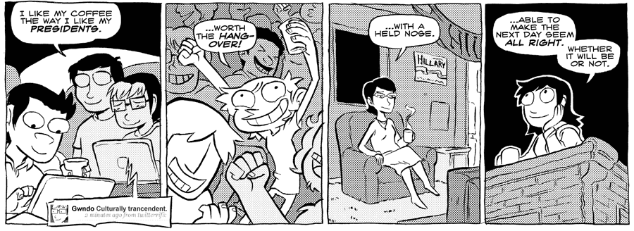 Octopus Pie – octopus pie theater – election edition (2008-11-05). Meredith Gran, CC BY-NC-SA 3.0 US. https://www.octopuspie.com/comic/octopus-pie-theater-election-edition/