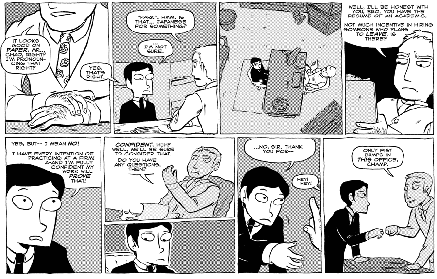 Octopus Pie – #223 – champ (2008-11-21). Meredith Gran, CC BY-NC-SA 3.0 US. https://www.octopuspie.com/comic/223-champ/