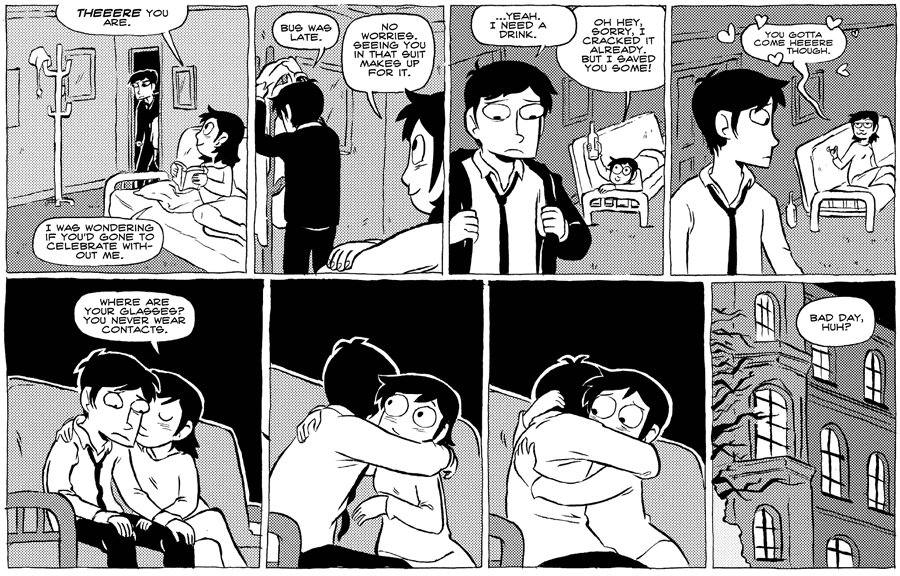 Octopus Pie – #224 – contacts (2008-11-24). Meredith Gran, CC BY-NC-SA 3.0 US. https://www.octopuspie.com/comic/224-contacts/