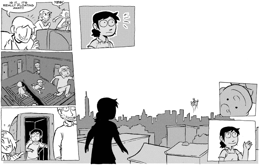Octopus Pie – #226 – floating away (2008-11-28). Meredith Gran, CC BY-NC-SA 3.0 US. https://www.octopuspie.com/comic/226-floating-away/