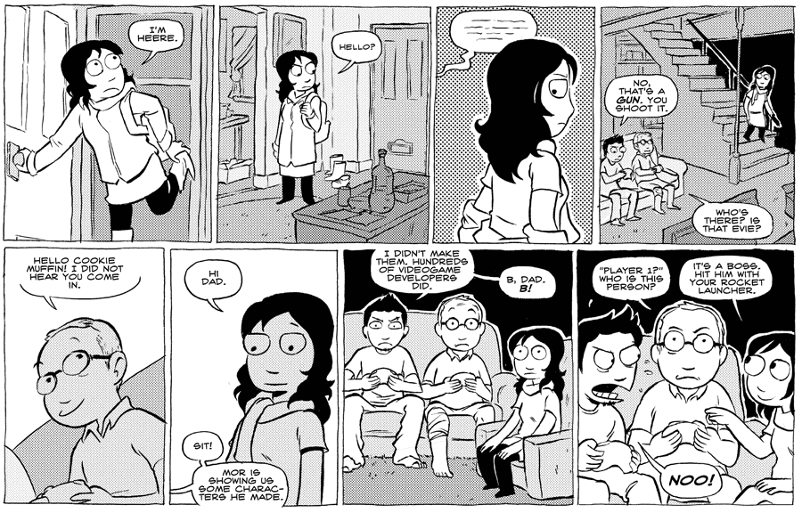 Octopus Pie – #230 – hello cookie muffin (2008-12-08). Meredith Gran, CC BY-NC-SA 3.0 US. https://www.octopuspie.com/comic/230-hello-cookie-muffin/