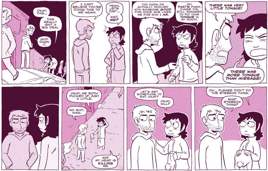 Octopus Pie – #252 – more tongue than average (2009-01-30). Meredith Gran, CC BY-NC-SA 3.0 US. https://www.octopuspie.com/comic/252-more-tongue-than-average/