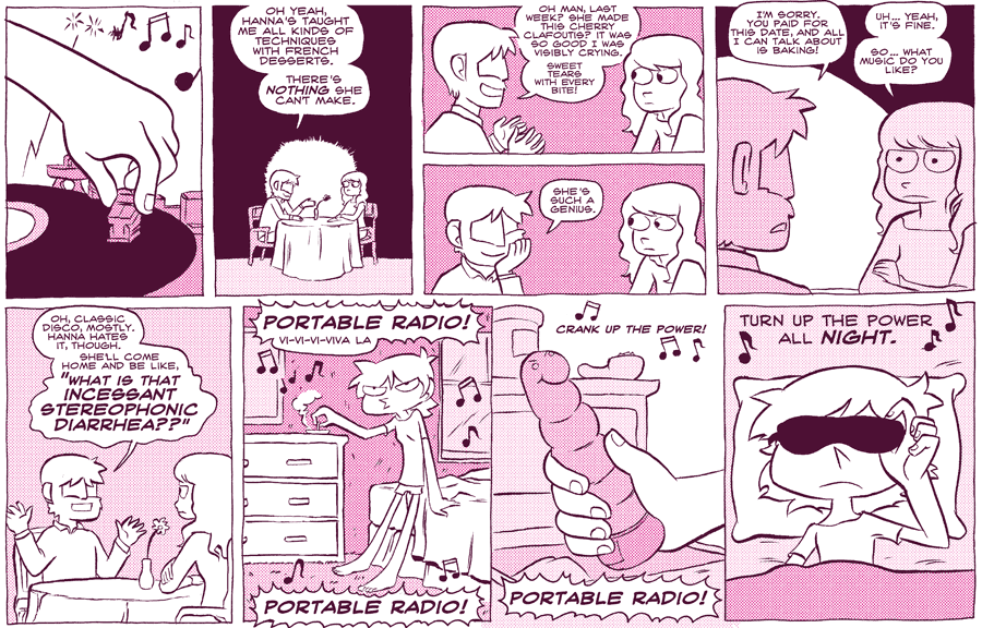 Octopus Pie – #261 – portable radio (2009-02-20). Meredith Gran, CC BY-NC-SA 3.0 US. https://www.octopuspie.com/comic/261-portable-radio/