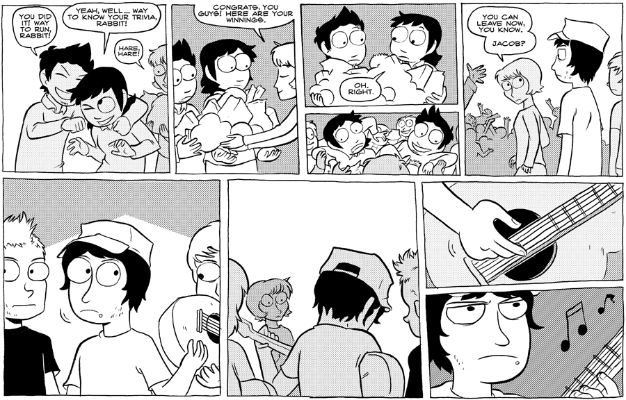 Octopus Pie – #278 – hare hare (2009-04-15). Meredith Gran, CC BY-NC-SA 3.0 US. https://www.octopuspie.com/comic/278-hare-hare/