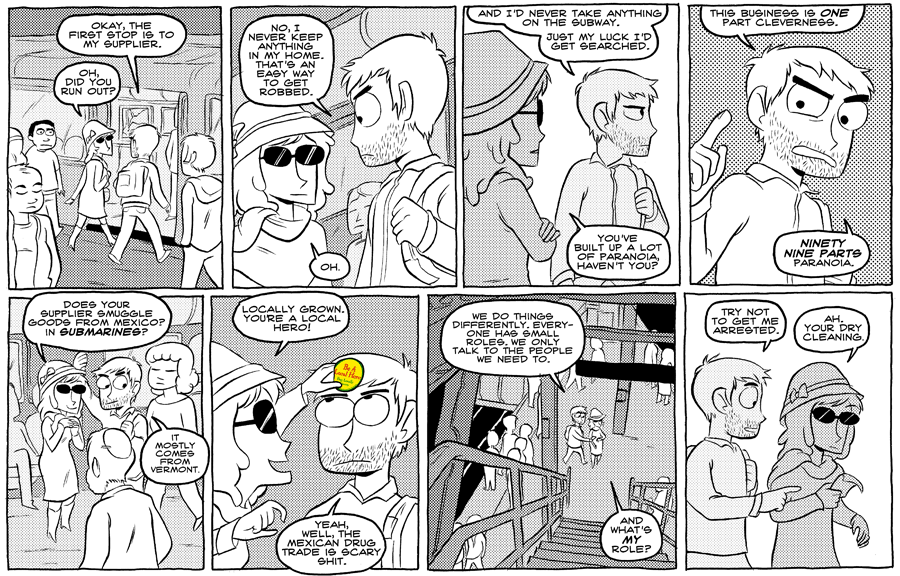 Octopus Pie – #288 – local hero (2009-05-11). Meredith Gran, CC BY-NC-SA 3.0 US. https://www.octopuspie.com/comic/288-local-hero/