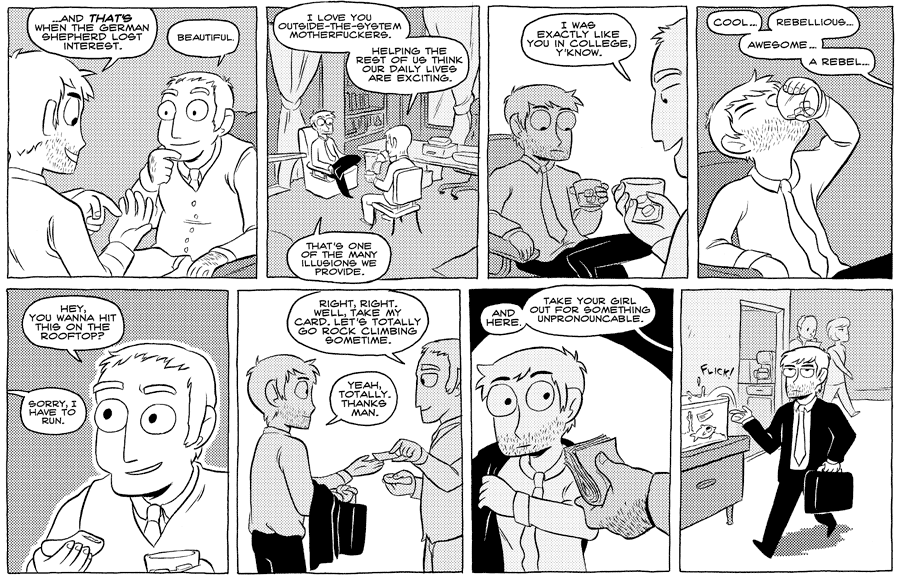 Octopus Pie – #295 – a rebel (2009-05-29). Meredith Gran, CC BY-NC-SA 3.0 US. https://www.octopuspie.com/comic/295-a-rebel/