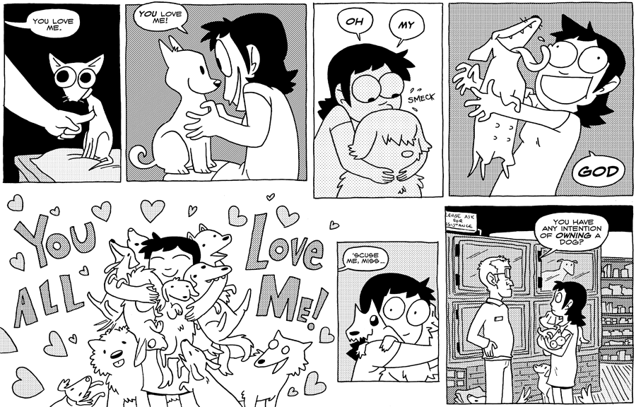 Octopus Pie – #297 – you all love me (2009-06-03). Meredith Gran, CC BY-NC-SA 3.0 US. https://www.octopuspie.com/comic/297-you-all-love-me/