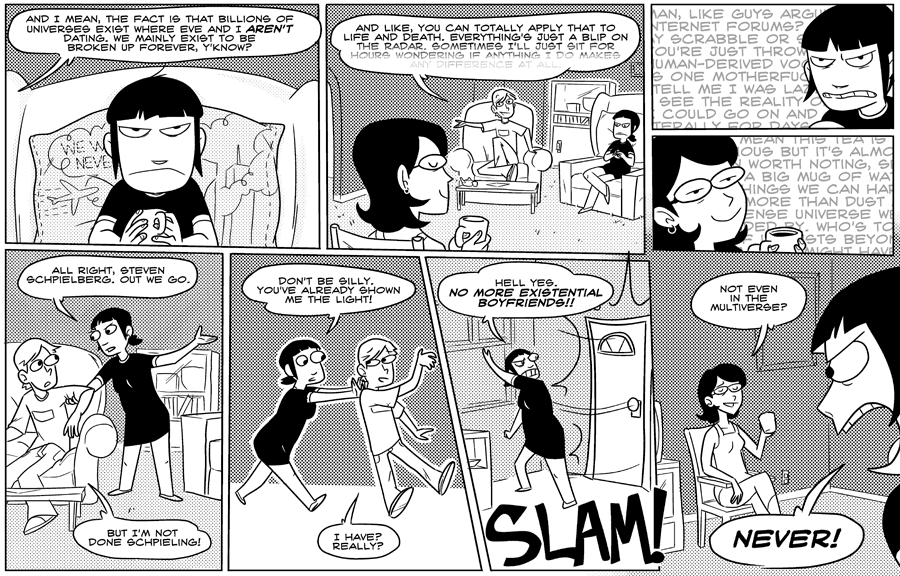 Octopus Pie – #003 – broken up forever (2007-05-18). Meredith Gran, CC BY-NC-SA 3.0 US. https://www.octopuspie.com/comic/003-broken-up-forever/