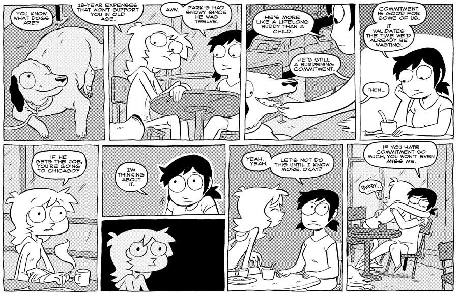 Octopus Pie – #307 – lifelong buddy (2009-07-06). Meredith Gran, CC BY-NC-SA 3.0 US. https://www.octopuspie.com/comic/307-lifelong-buddy/