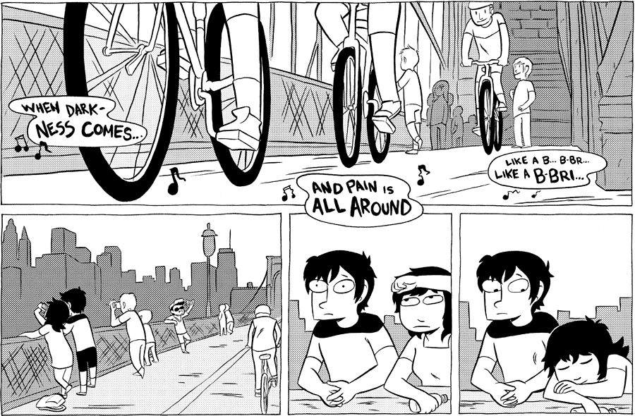 Octopus Pie – #329 – pain is all around (2009-10-18). Meredith Gran, CC BY-NC-SA 3.0 US. https://www.octopuspie.com/comic/329-pain-is-all-around/