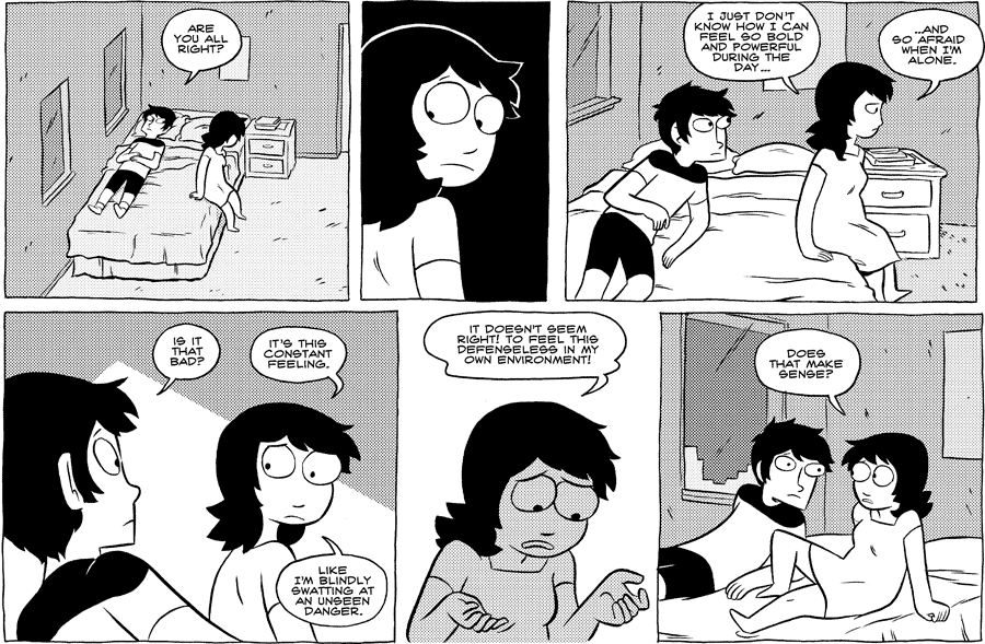 Octopus Pie – #335 – this constant feeling (2009-10-24). Meredith Gran, CC BY-NC-SA 3.0 US. https://www.octopuspie.com/comic/335-this-constant-feeling/