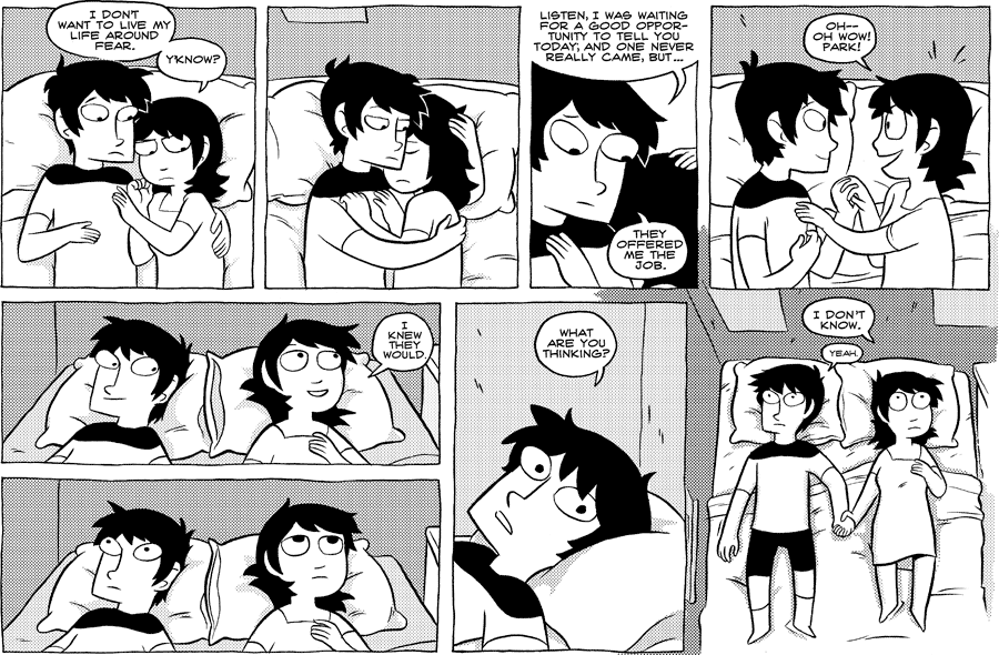 Octopus Pie – #336 – the job (2009-10-25). Meredith Gran, CC BY-NC-SA 3.0 US. https://www.octopuspie.com/comic/336-the-job/