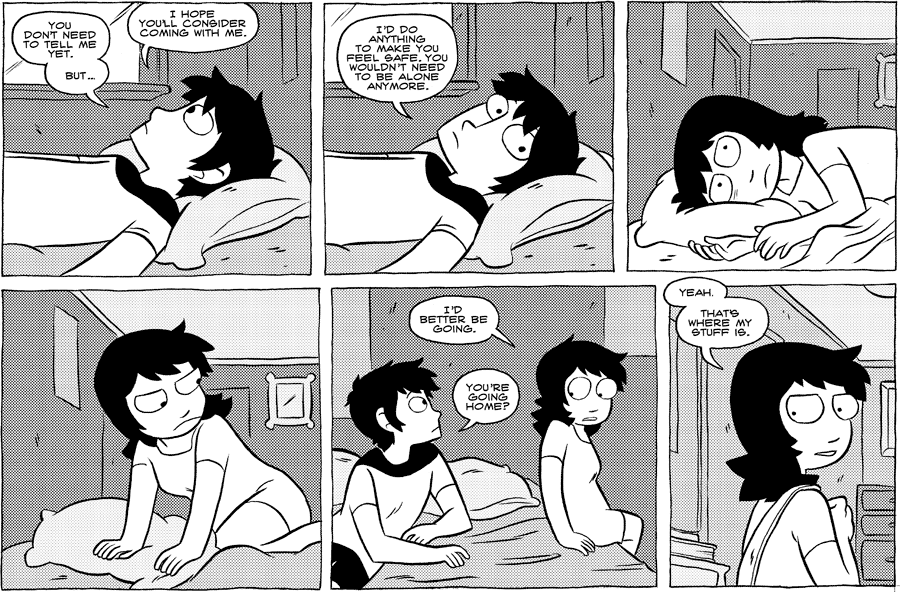 Octopus Pie – #337 – going home (2009-10-26). Meredith Gran, CC BY-NC-SA 3.0 US. https://www.octopuspie.com/comic/337-going-home/